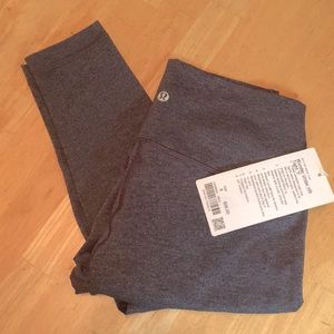 Lululemon leggings 8 wunder under hr tight 28” *F grey gray